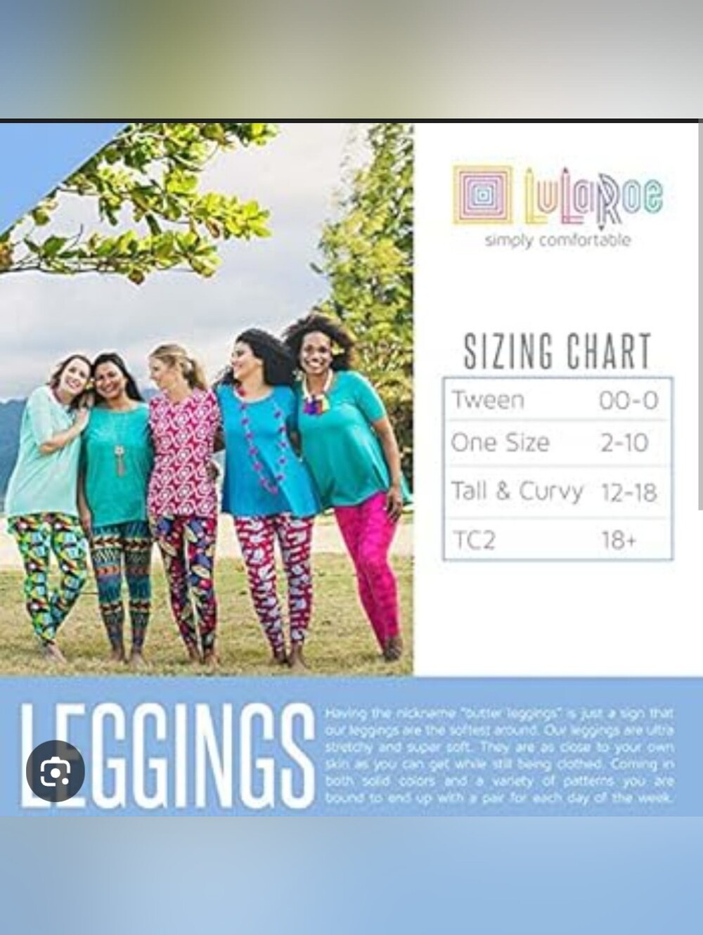 LuLaRoe Colorblock Geometric Leggings in Purple, Teal, Yellow, Orange, Red - Picture 5 of 5
